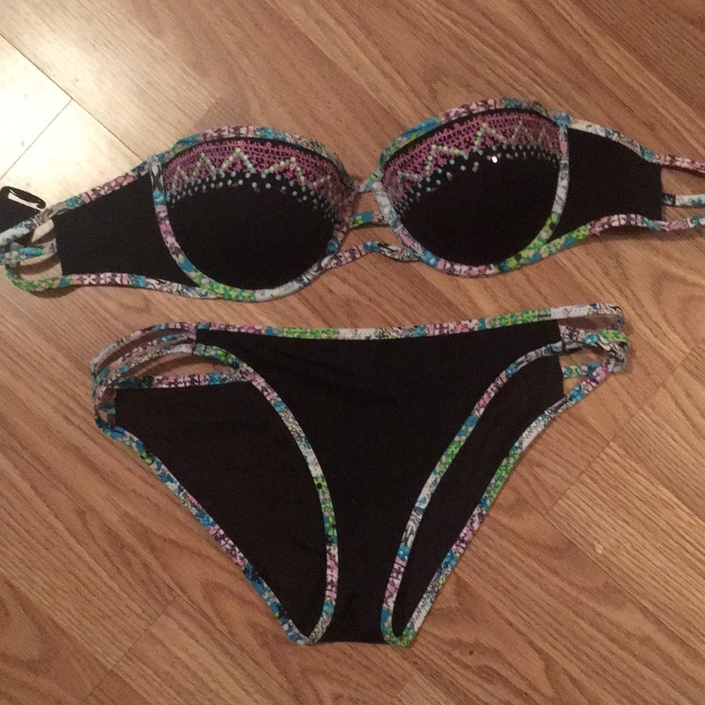 Strapless Victoria secret medium bathing suit.